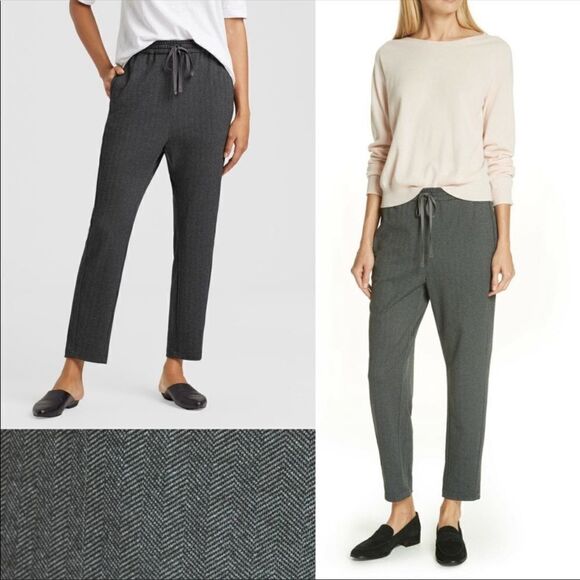 Women’s Eileen Fisher Herringbone Stretch Slouchy Pants xxs - Picture 4 of 7
